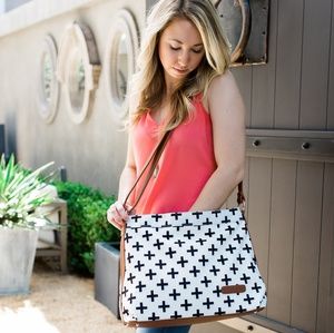 Crosses Hobo Bag | White Elm | New With Defect